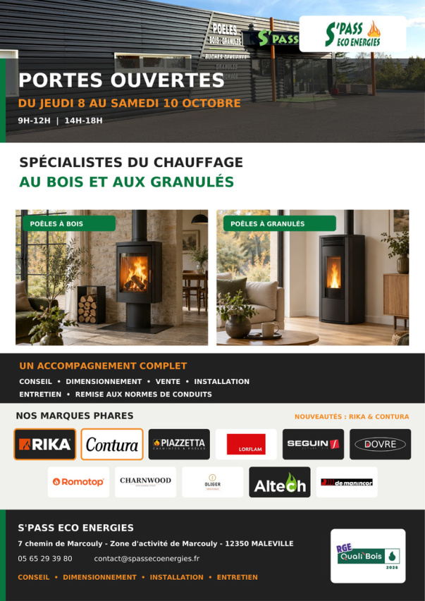 Portes OUVERTES du 8 au 10 octobre 2026